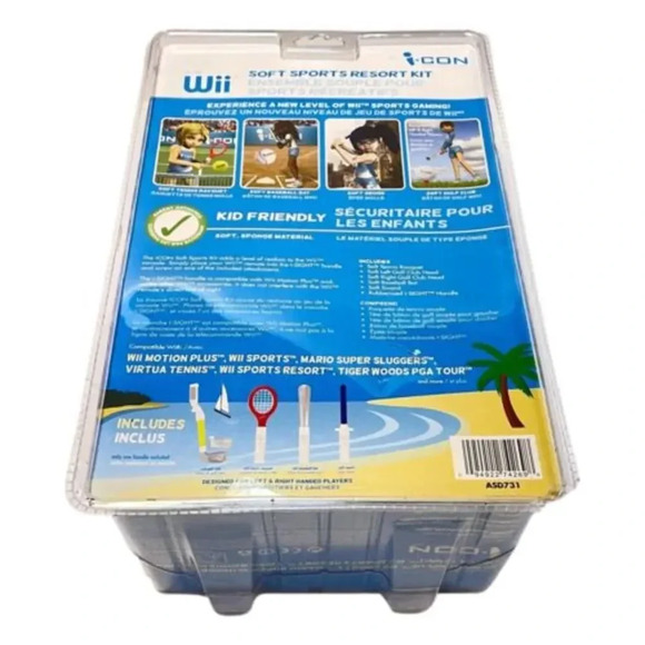 Icon  Nintendo Wii Resort Kit Racquet Golf Baseball Sword Isight Handle Kit New - Picture 3 of 9